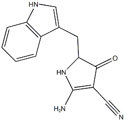 2-AMINO-5-(1H-INDOL-3-YLMETHYL)-4-OXO-4,5-DIHYDRO-1H-PYRROLE-3-CARBONITRILE Structure