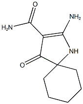 2-AMINO-4-OXO-1-AZASPIRO[4.5]DEC-2-ENE-3-CARBOXAMIDE 结构式
