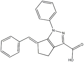 (6E)-6-BENZYLIDENE-1-PHENYL-1,4,5,6-TETRAHYDROCYCLOPENTA[C]PYRAZOLE-3-CARBOXYLIC ACID|