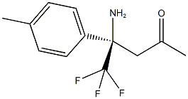 (4R)-4-amino-5,5,5-trifluoro-4-(4-methylphenyl)pentan-2-one 结构式