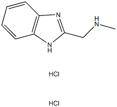 N-(1H-benzimidazol-2-ylmethyl)-N-methylamine dihydrochloride 化学構造式