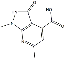 1,6-dimethyl-3-oxo-2,3-dihydro-1H-pyrazolo[3,4-b]pyridine-4-carboxylic acid,,结构式