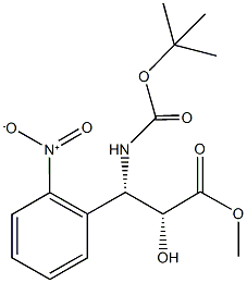 methyl (2R,3S)-3-[(tert-butoxycarbonyl)amino]-2-hydroxy-3-(2-nitrophenyl)propanoate Structure