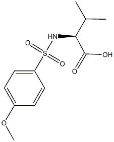 (2S)-2-{[(4-methoxyphenyl)sulfonyl]amino}-3-methylbutanoic acid Struktur