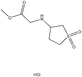 methyl [(1,1-dioxidotetrahydrothien-3-yl)amino]acetate hydrochloride Struktur