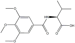 (2S)-3-methyl-2-[(3,4,5-trimethoxybenzoyl)amino]butanoic acid,,结构式