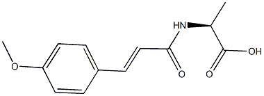 (2S)-2-{[3-(4-methoxyphenyl)prop-2-enoyl]amino}propanoic acid,,结构式