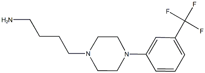 4-{4-[3-(trifluoromethyl)phenyl]piperazin-1-yl}butan-1-amine 化学構造式