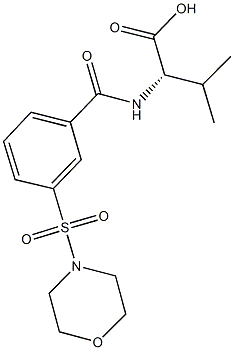 (2S)-3-methyl-2-{[3-(morpholin-4-ylsulfonyl)benzoyl]amino}butanoic acid Structure