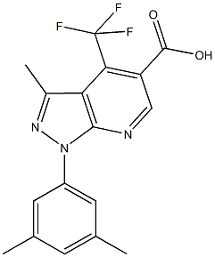 1-(3,5-dimethylphenyl)-3-methyl-4-(trifluoromethyl)-1H-pyrazolo[3,4-b]pyridine-5-carboxylic acid