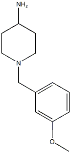 1-[(3-methoxyphenyl)methyl]piperidin-4-amine,,结构式
