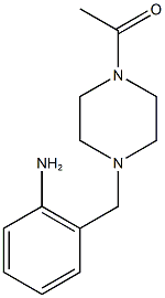 1-{4-[(2-aminophenyl)methyl]piperazin-1-yl}ethan-1-one 化学構造式