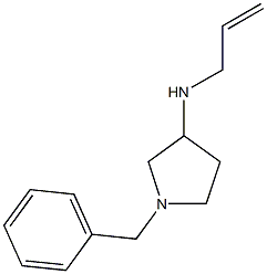 1-benzyl-N-(prop-2-en-1-yl)pyrrolidin-3-amine,,结构式