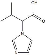 2-(1H-imidazol-1-yl)-3-methylbutanoic acid 化学構造式