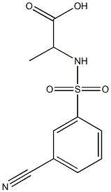 2-[(3-cyanobenzene)sulfonamido]propanoic acid Structure