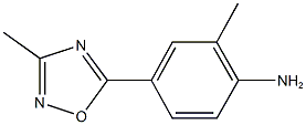 2-methyl-4-(3-methyl-1,2,4-oxadiazol-5-yl)aniline Struktur