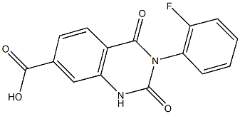 3-(2-fluorophenyl)-2,4-dioxo-1,2,3,4-tetrahydroquinazoline-7-carboxylic acid 结构式