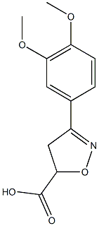 3-(3,4-dimethoxyphenyl)-4,5-dihydro-1,2-oxazole-5-carboxylic acid Struktur