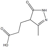 3-(3-methyl-5-oxo-4,5-dihydro-1H-pyrazol-4-yl)propanoic acid 化学構造式