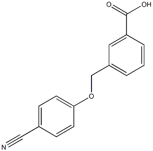 3-[(4-cyanophenoxy)methyl]benzoic acid 化学構造式