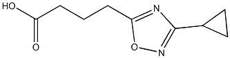 4-(3-cyclopropyl-1,2,4-oxadiazol-5-yl)butanoic acid Structure
