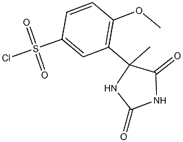 4-methoxy-3-(4-methyl-2,5-dioxoimidazolidin-4-yl)benzenesulfonyl chloride 结构式