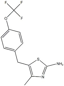 4-methyl-5-{[4-(trifluoromethoxy)phenyl]methyl}-1,3-thiazol-2-amine Struktur