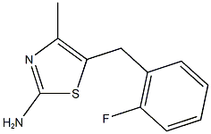 5-[(2-fluorophenyl)methyl]-4-methyl-1,3-thiazol-2-amine 结构式