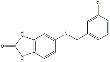 5-{[(3-chlorophenyl)methyl]amino}-2,3-dihydro-1H-1,3-benzodiazol-2-one Structure
