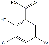 5-bromo-3-chloro-2-hydroxybenzoic acid Struktur