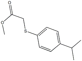 methyl 2-{[4-(propan-2-yl)phenyl]sulfanyl}acetate 化学構造式
