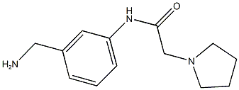 N-[3-(aminomethyl)phenyl]-2-pyrrolidin-1-ylacetamide Structure