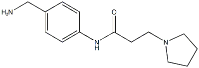 N-[4-(aminomethyl)phenyl]-3-pyrrolidin-1-ylpropanamide,,结构式