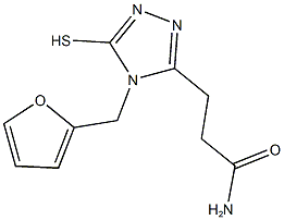 3-[4-(2-FURYLMETHYL)-5-MERCAPTO-4H-1,2,4-TRIAZOL-3-YL]PROPANAMIDE 结构式