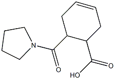 6-(PYRROLIDIN-1-YLCARBONYL)CYCLOHEX-3-ENE-1-CARBOXYLIC ACID 结构式