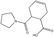 6-(PYRROLIDIN-1-YLCARBONYL)CYCLOHEX-3-ENE-1-CARBOXYLIC ACID,,结构式