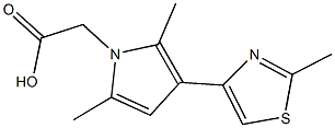 2,5-DIMETHYL-3-(2-METHYL-1,3-THIAZOL-4-YL)-1H-PYRROL-1-YL]ACETIC ACID Structure