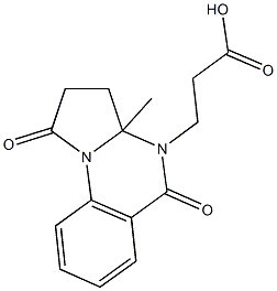 3-(3A-METHYL-1,5-DIOXO-1,2,3,3A-TETRAHYDROPYRROLO[1,2-A]QUINAZOLIN-4(5H)-YL)PROPANOIC ACID,,结构式