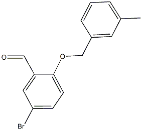 5-BROMO-2-[(3-METHYLBENZYL)OXY]BENZALDEHYDE 化学構造式