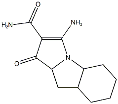 3-AMINO-1-OXO-4A,5,6,7,8,8A,9,9A-OCTAHYDRO-1H-PYRROLO[1,2-A]INDOLE-2-CARBOXAMIDE 化学構造式