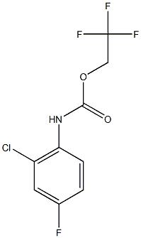 2,2,2-trifluoroethyl 2-chloro-4-fluorophenylcarbamate 化学構造式