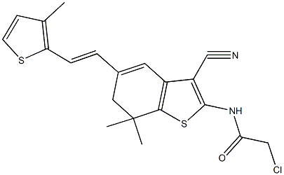 2-Chloro-N-{3-cyano-7,7-dimethyl-5-[2-(3-methyl-thiophen-2-yl)-vinyl]-6,7-dihydro-benzo[b]thiophen-2-yl}-acetamide