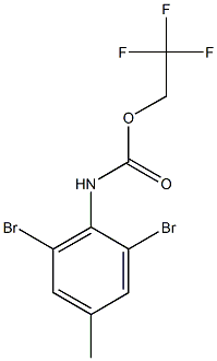 2,2,2-trifluoroethyl 2,6-dibromo-4-methylphenylcarbamate