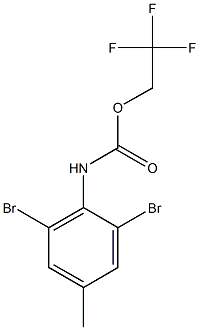 2,2,2-trifluoroethyl 2,6-dibromo-4-methylphenylcarbamate Structure