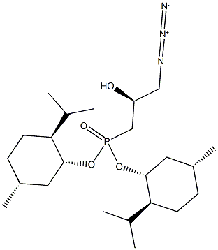 bis[(1R,2S,5R)-2-isopropyl-5-methylcyclohexyl] [(2S)-3-azido-2-hydroxypropyl]phosphonate,,结构式