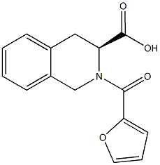 (3S)-2-(2-furoyl)-1,2,3,4-tetrahydroisoquinoline-3-carboxylic acid,,结构式