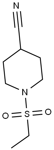 1-(ethylsulfonyl)piperidine-4-carbonitrile 结构式