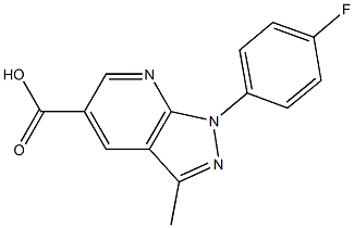 1-(4-fluorophenyl)-3-methyl-1H-pyrazolo[3,4-b]pyridine-5-carboxylic acid Struktur
