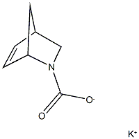 potassium 2-azabicyclo[2.2.1]hept-5-ene-2-carboxylate 结构式