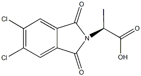 (2S)-2-(5,6-dichloro-1,3-dioxo-1,3-dihydro-2H-isoindol-2-yl)propanoic acid Struktur
